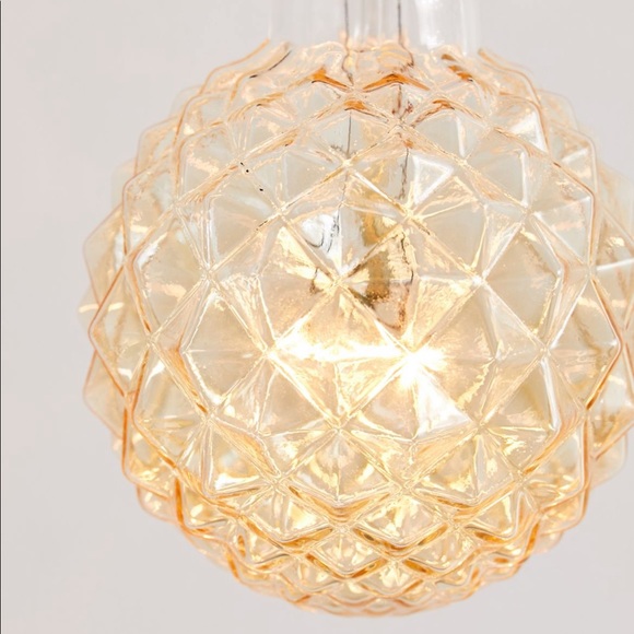 Geo Etched Glass Lightbulb w/ Standard Universal Base - Picture 5 of 10